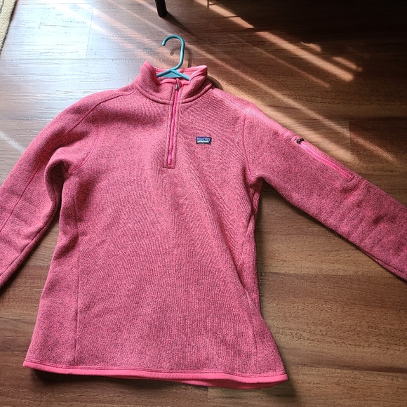 Patagonia pink better sweater 1/4 zip size large - Picture 2 of 7